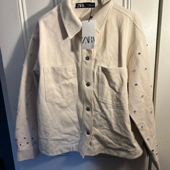 Zara Jewel Studded Button Down - Picture 2 of 9